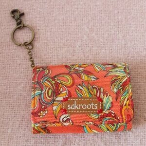 Sakroots Artist Circle Trifold Wallet Keychain "Radiant One World" Pattern